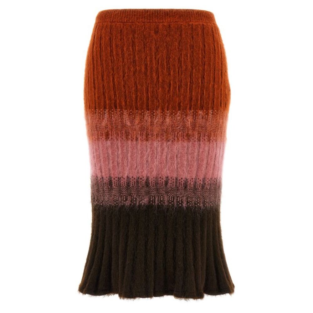 Fendi Multicolor Wool Midi Women's Skirt